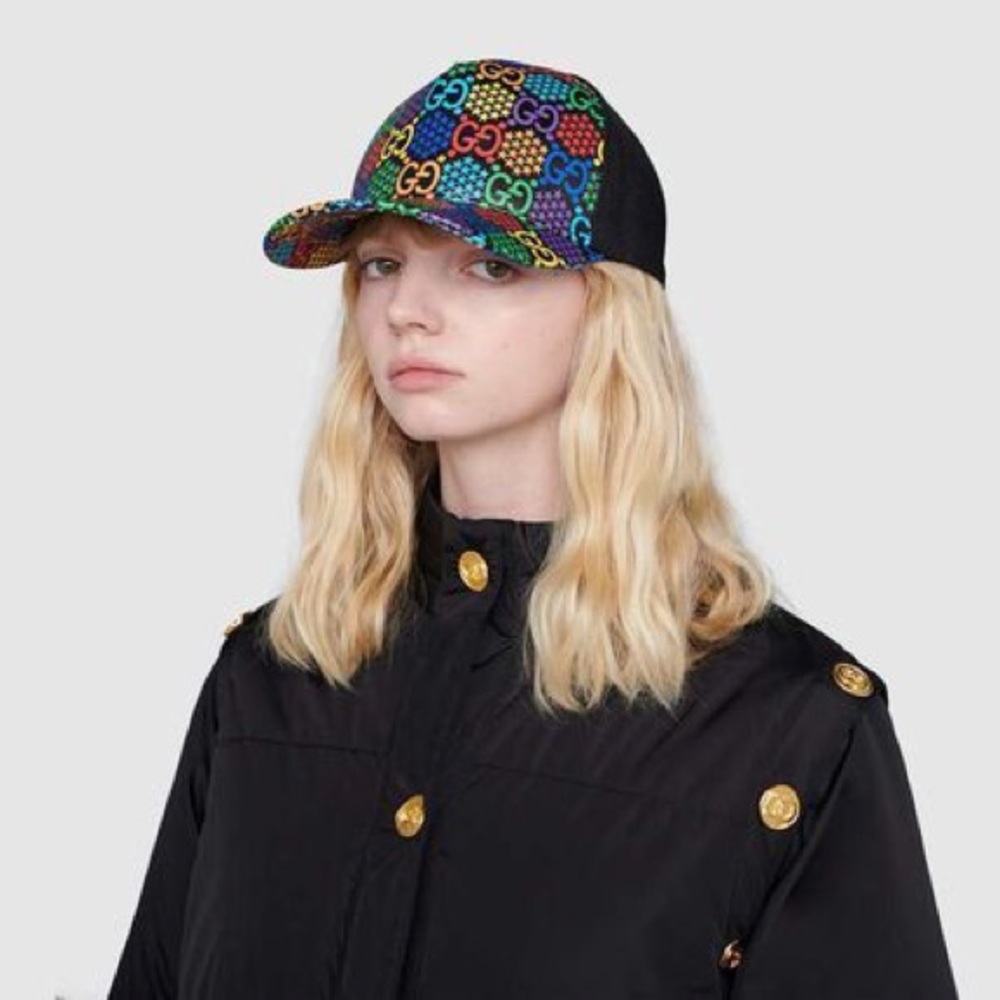 NWT Authentic Gucci Psychedelic Baseball Hat 🧢 Pride M - Picture 2 of 13